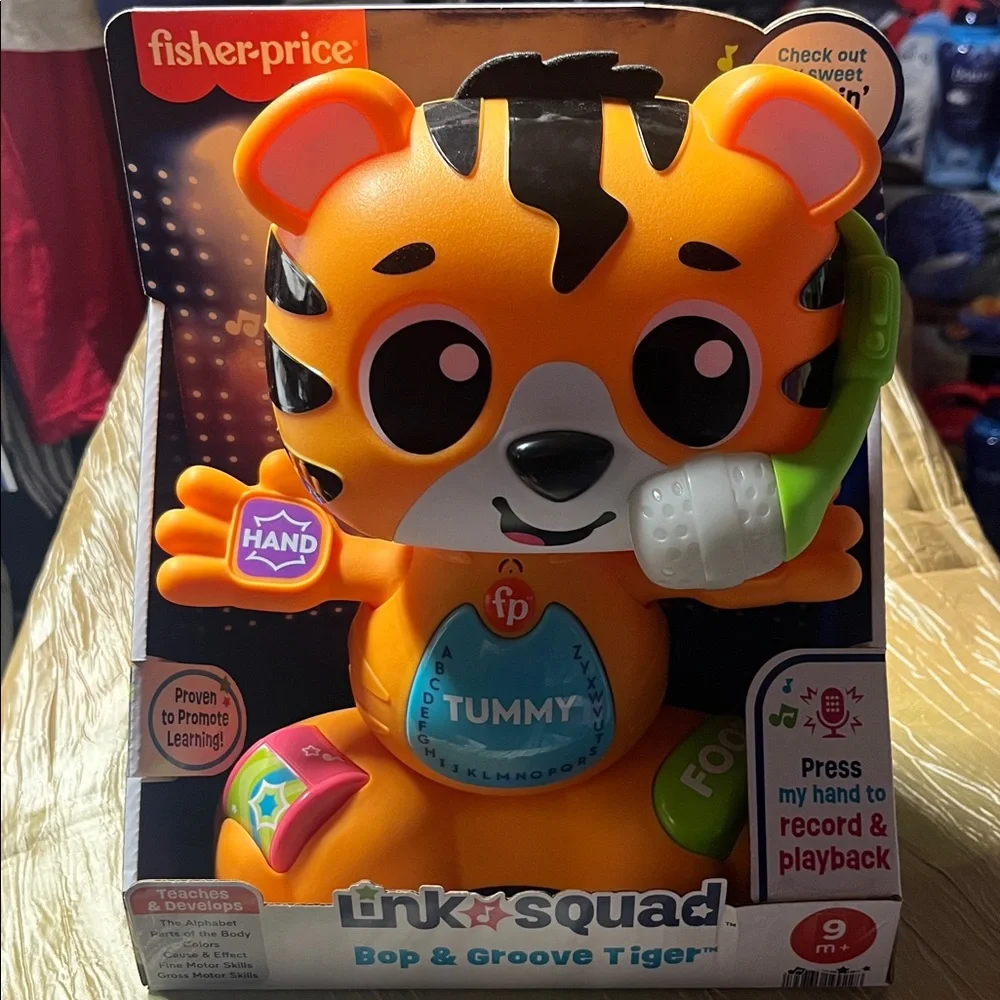🎄🎁🔥Fisher-Price Bop & Groove Tiger - Orange, Blue, and Green